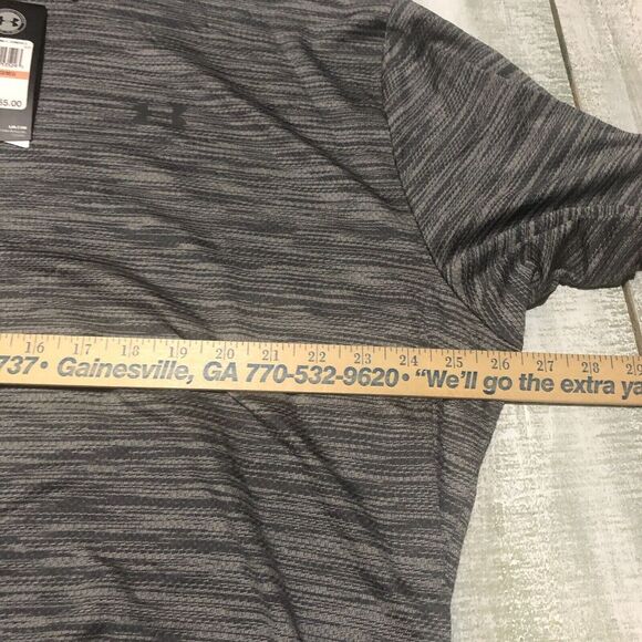 UNDER ARMOUR Polo Shirt Mens 3XL Gray Black Stretch Loose Heatgear - Picture 10 of 13